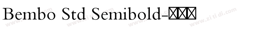 Bembo Std Semibold字体转换